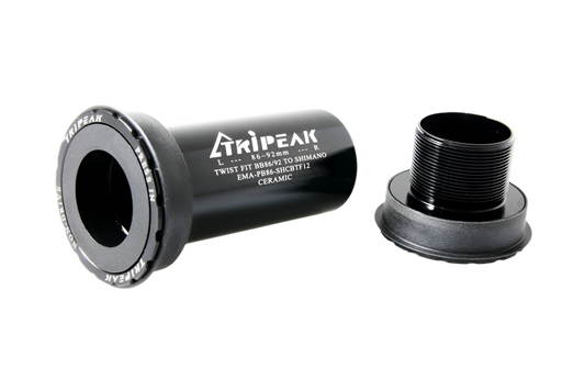 Tripeak 41mm (BB86/92), 86mm (Road)/92mm(MTB), 24mm(Shimano HTⅡ) twist fit alloy cup Ceramic / Steel options ( UK Stock )
