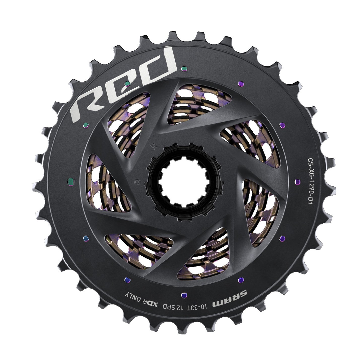 SRAM XG-1290 RED AXS Kassette - Rainbow