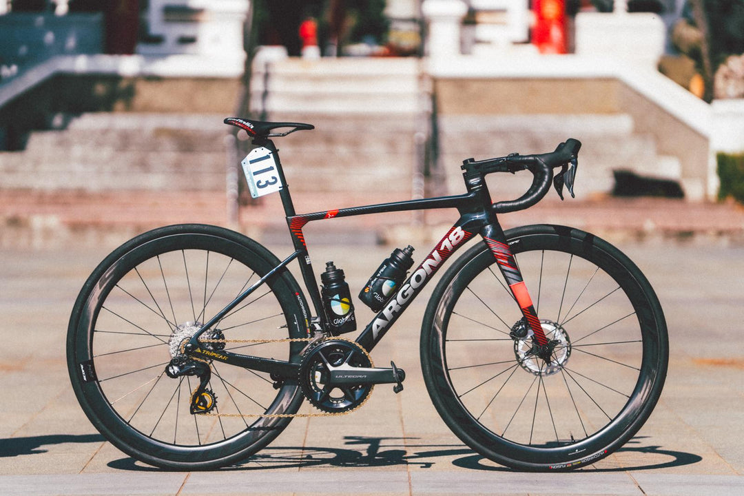 “Argon 18 high-performance road and triathlon bikes, featuring advanced carbon frames and aerodynamic design – available at Eminence Cycle Co.”