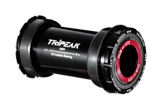 “Tripeak Press Fit 46mm (BB Right), 79mmbottom bracket – high-performance, durable bottom bracket with plastic cup, compatible with HT11, DUB, and 3D+ cranksets for smooth and efficient power transfer.”