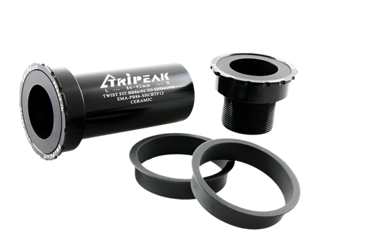 Tripeak 41mm (BB86/92), 86mm (Road)/92mm(MTB), 24mm(Shimano HTⅡ) twist fit alloy cup Ceramic / Steel options ( UK Stock )