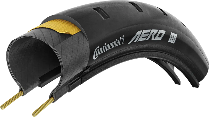 side on view of continental aero 111 road bike tyre