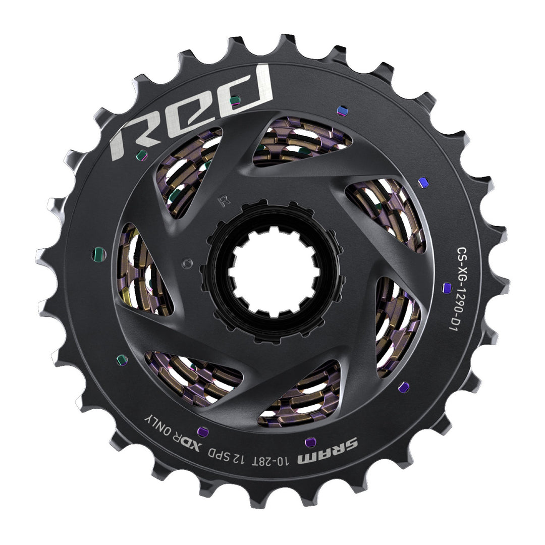SRAM XG-1290 RED AXS Cassette - Rainbow