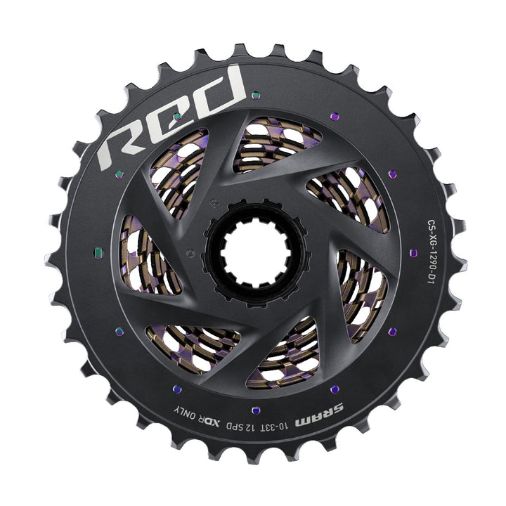 SRAM XG-1290 RED AXS Cassette - Rainbow